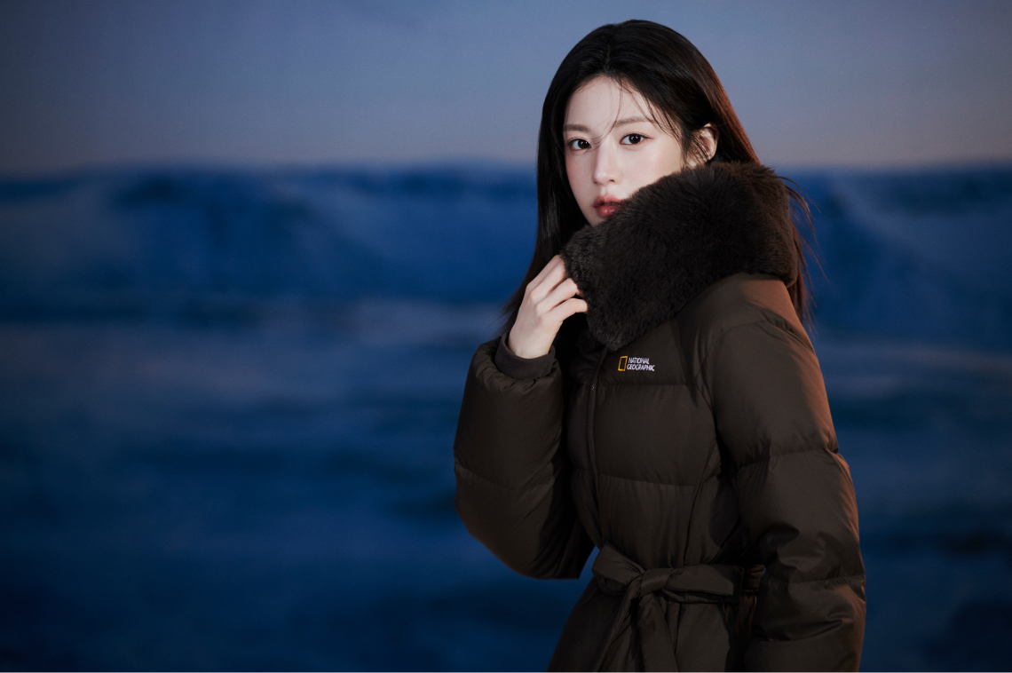 레녹 구스다운 점퍼 클로즈업