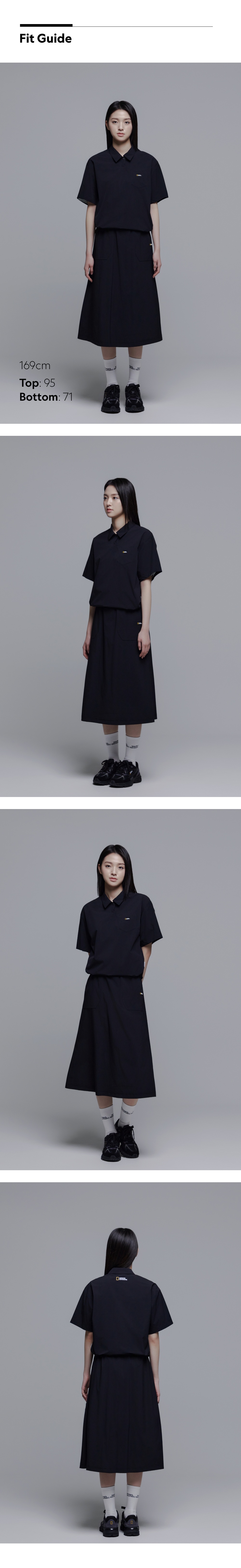 N242WSK960 여성 아델리 경량 우븐 스트레치 스커트 CARBON BLACK 상세 이미지 5