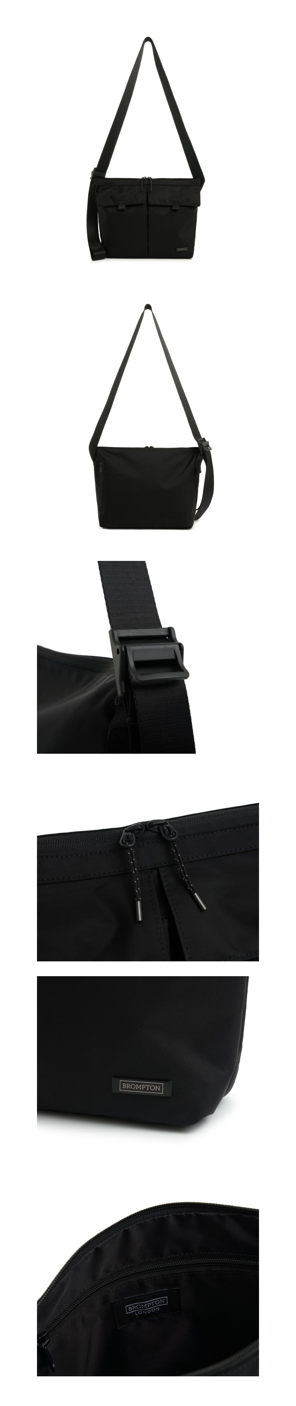 BROMPTON LONDON★COMMUTER CROSS BAG COMMUTER SQUARE CROSS BAG - BLACK - BROMPTON LONDON