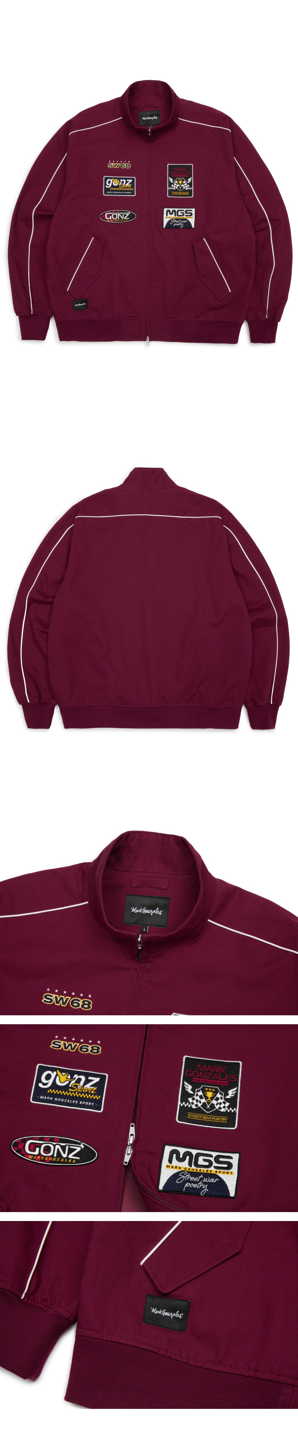 마크곤잘레스(MARK GONZALES) MG RACING JACKET - BURGUNDY