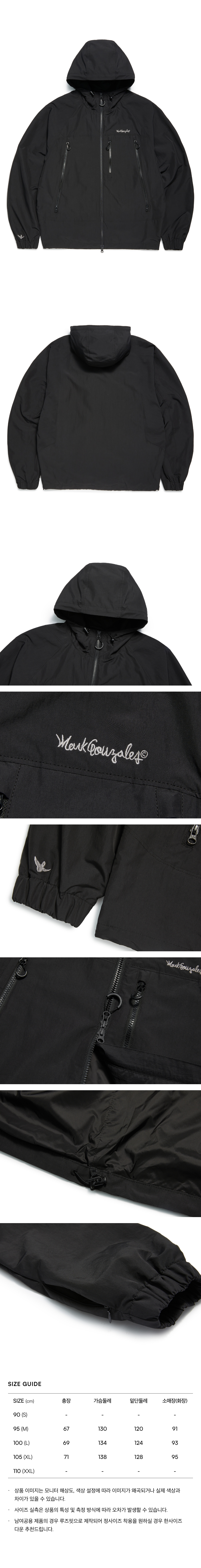 [MARK GONZALES]★韓国人気★MG MULTI ZIP-UP WIND BREAKER MG MULTI ZIP-UP WIND BREAKER - BLACK - 마크곤잘레스 공식