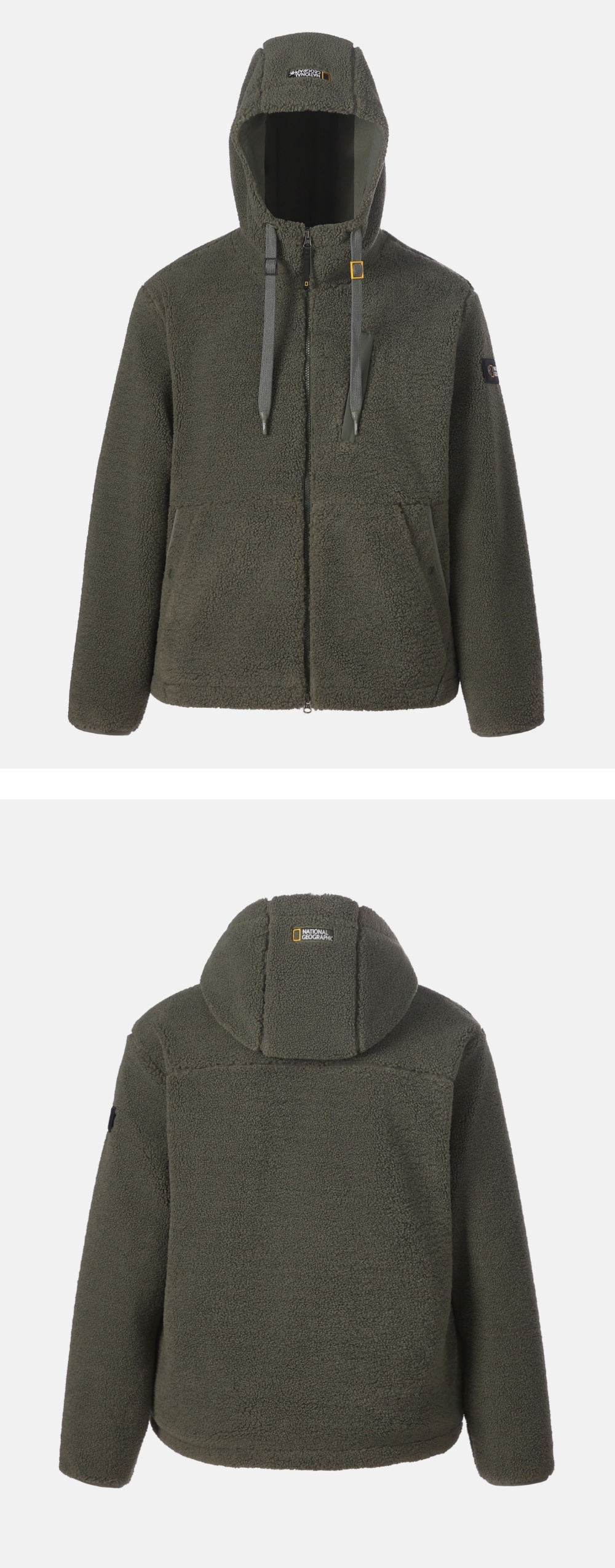 COSTONI HOOD FLEECE JACKET #高允真同款! - 5 COLORS OLIVE GREEN