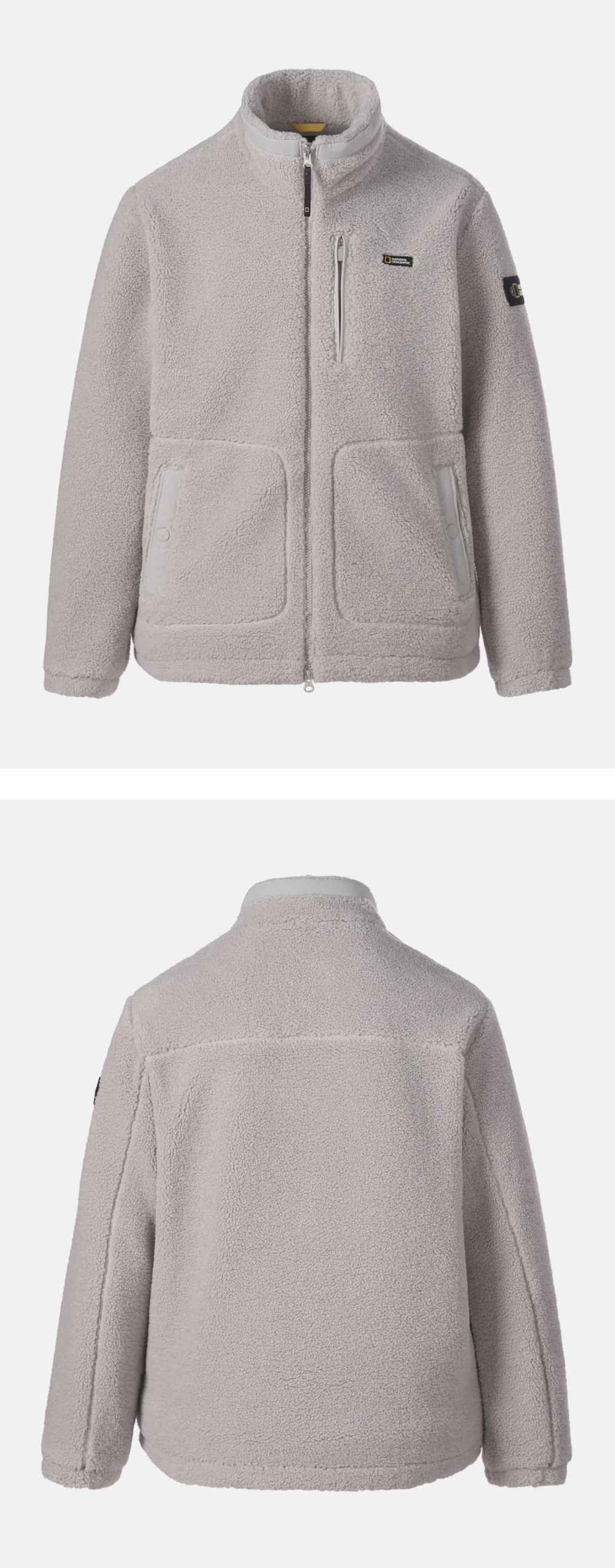 COSTONI STAND NECK FLEECE JACKET #高允真同款! - 3 COLORS LIGHT GREY