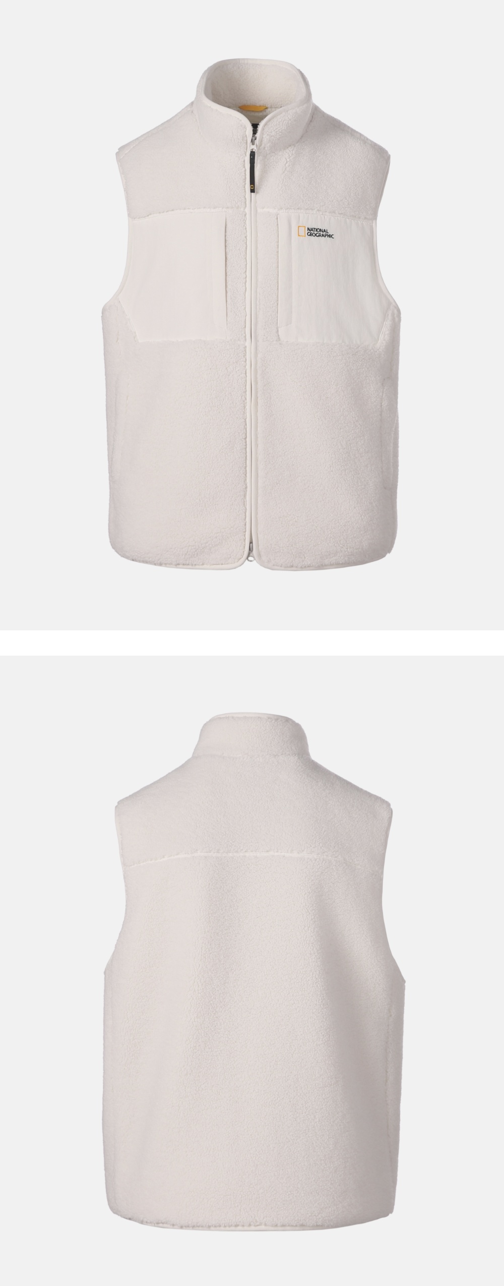 COSTONI STAND NECK FLEECE VEST #高允真同款! - 3 COLORS O WHITE