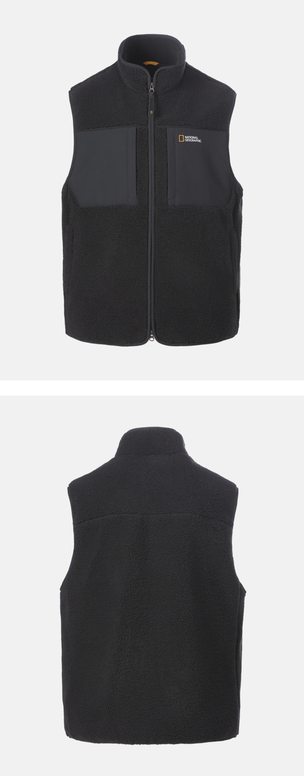 COSTONI STAND NECK FLEECE VEST #高允真同款! - 3 COLORS WOOD GREY