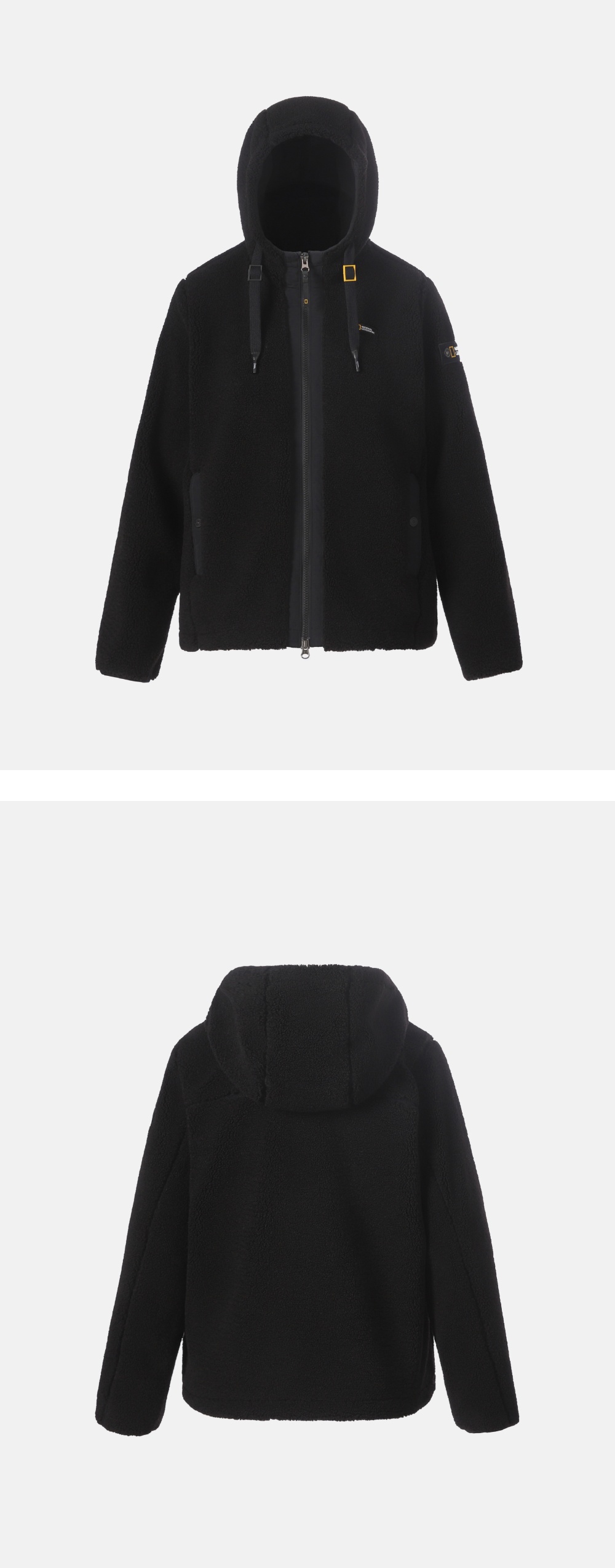 WOMEN COSTONI HOOD FLEECE JACKET #高允真同款! - 5 COLORS BLACK