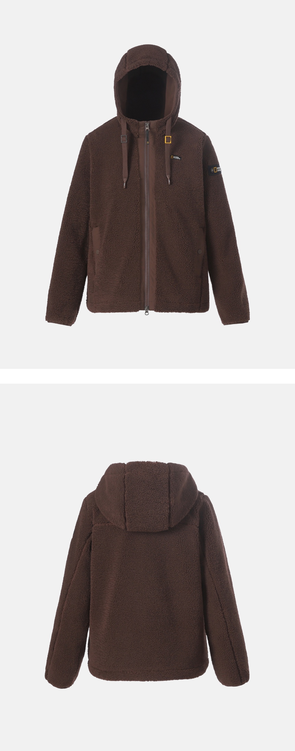 WOMEN COSTONI HOOD FLEECE JACKET #高允真同款! - 5 COLORS CHOCOLATE BROWN
