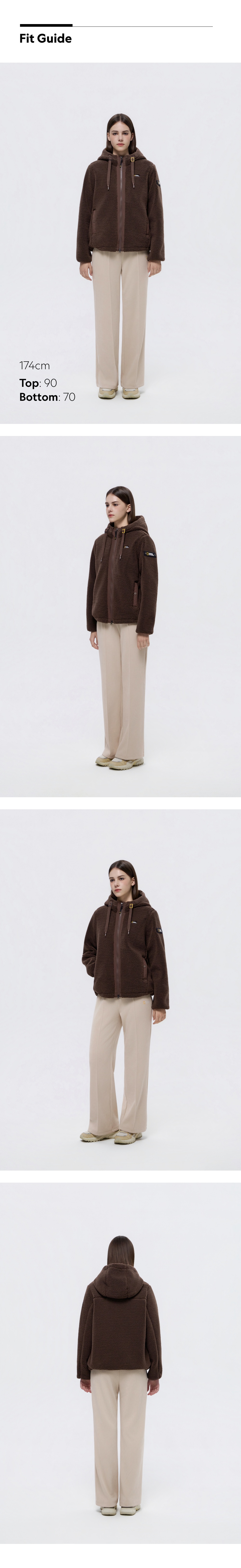 WOMEN COSTONI HOOD FLEECE JACKET #高允真同款! - 5 COLORS CHOCOLATE BROWN