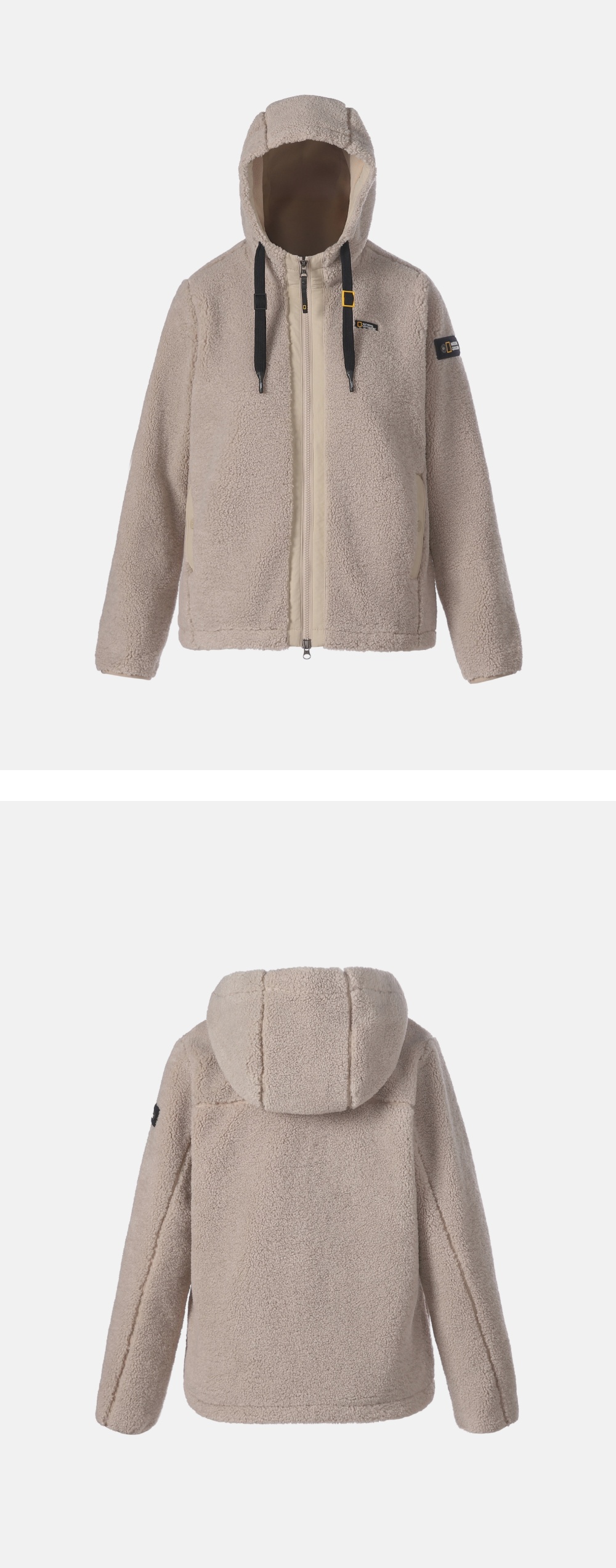 WOMEN COSTONI HOOD FLEECE JACKET #高允真同款! - 5 COLORS MOURNING BEIGE