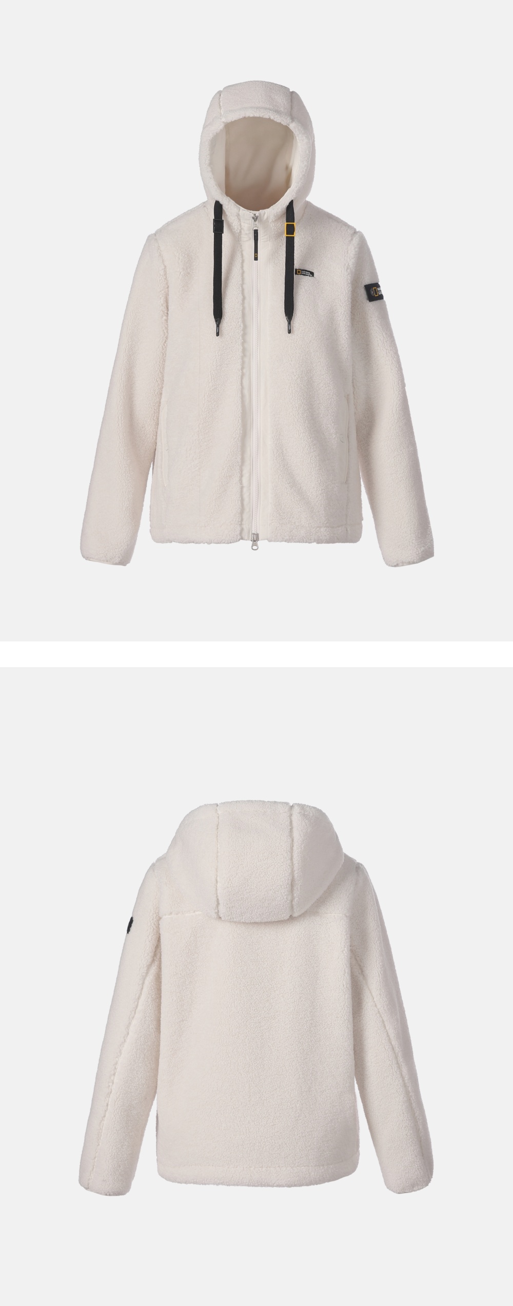 WOMEN COSTONI HOOD FLEECE JACKET #高允真同款! - 5 COLORS O WHITE