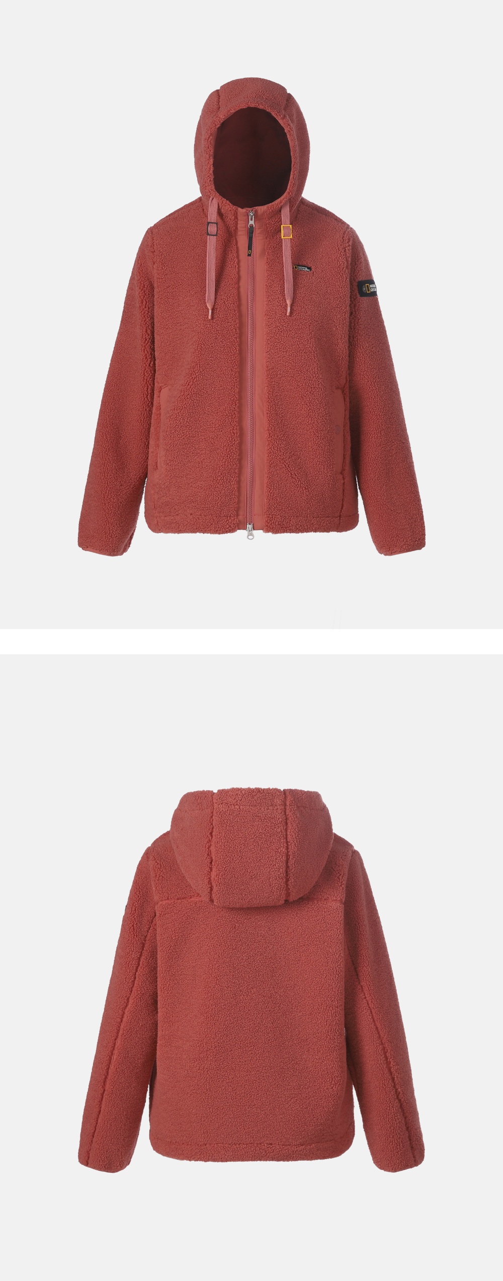 WOMEN COSTONI HOOD FLEECE JACKET #高允真同款! - 5 COLORS WARM PINK
